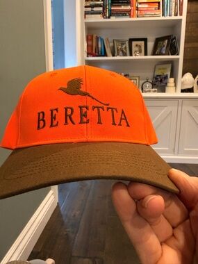 Beretta Orange and Brown Shooting Cap